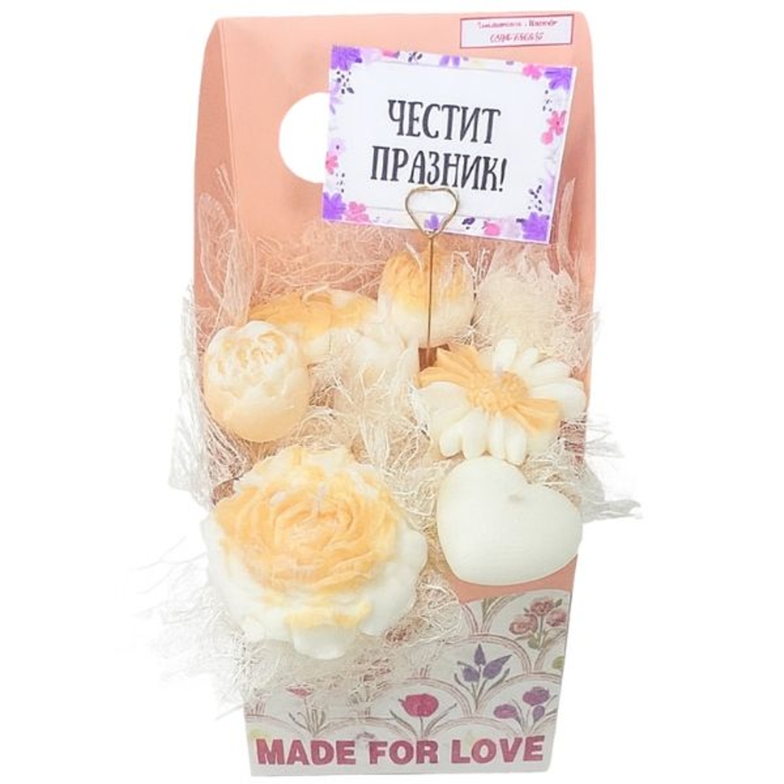 Букет от соеви свещи