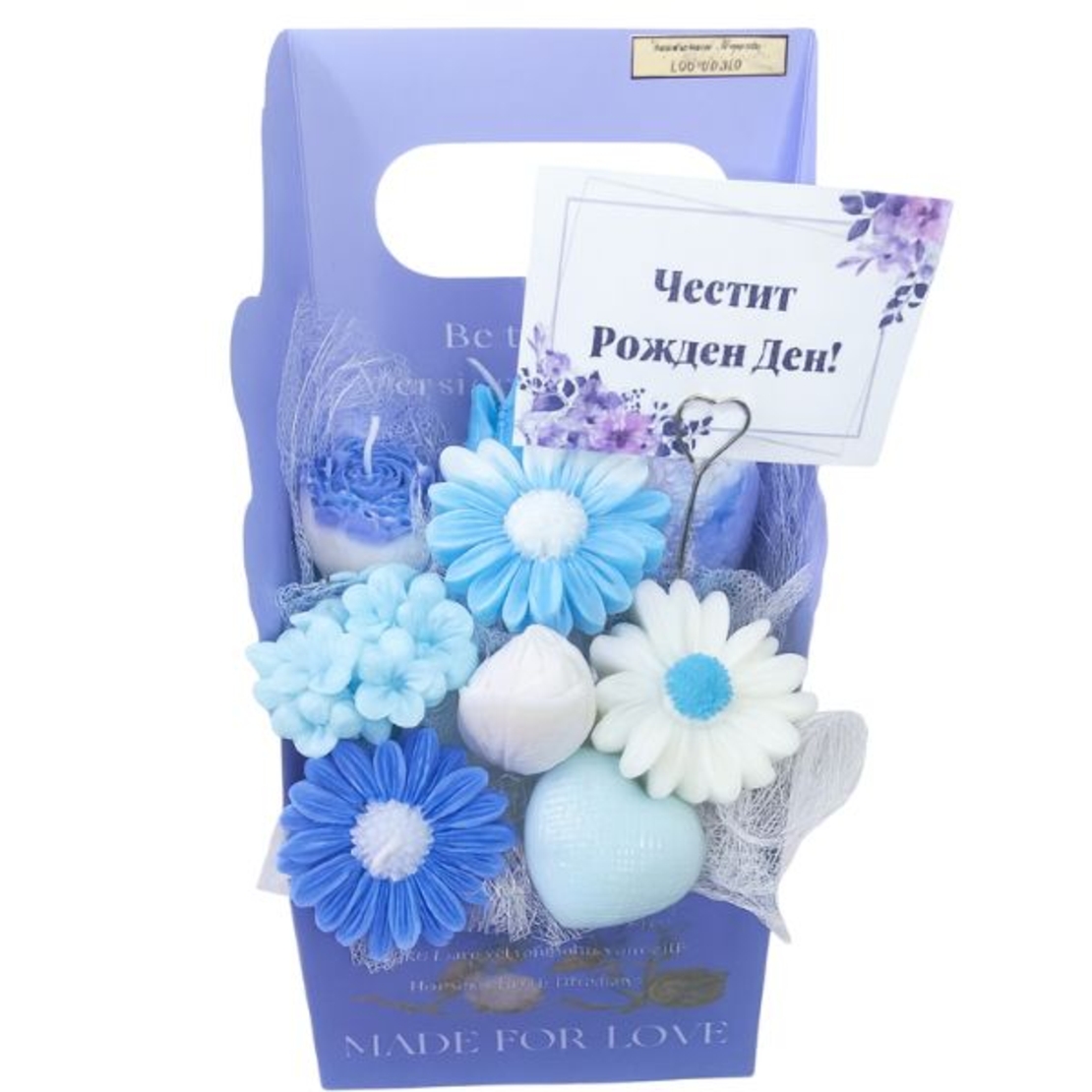 Букет от соеви свещи