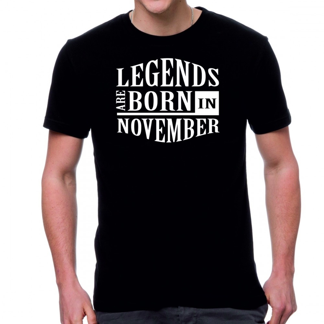 Черна мъжка тениска FOTL - Legends are born in November