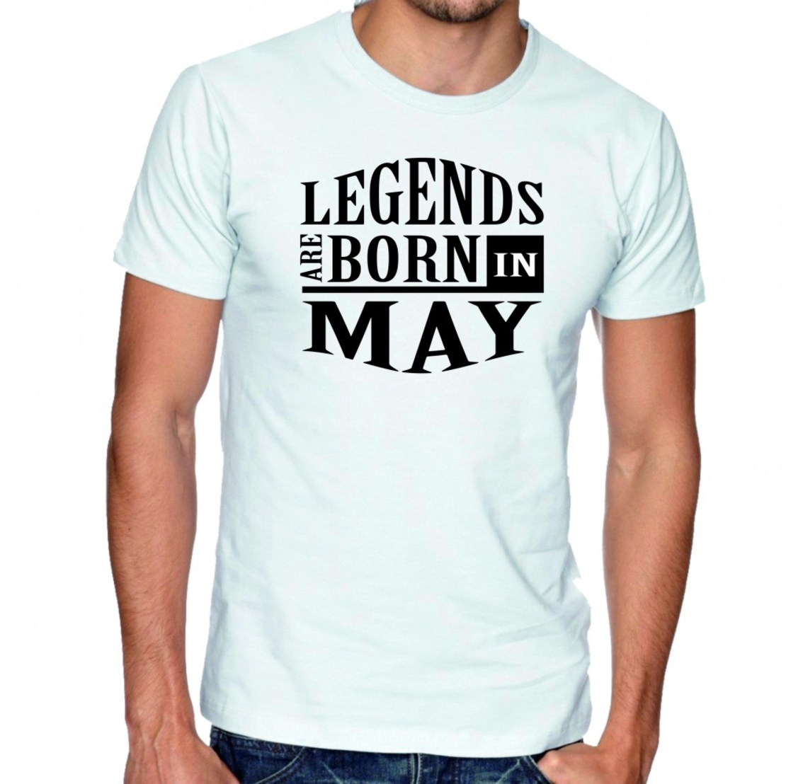 Черна мъжка тениска - Legends are born in May
