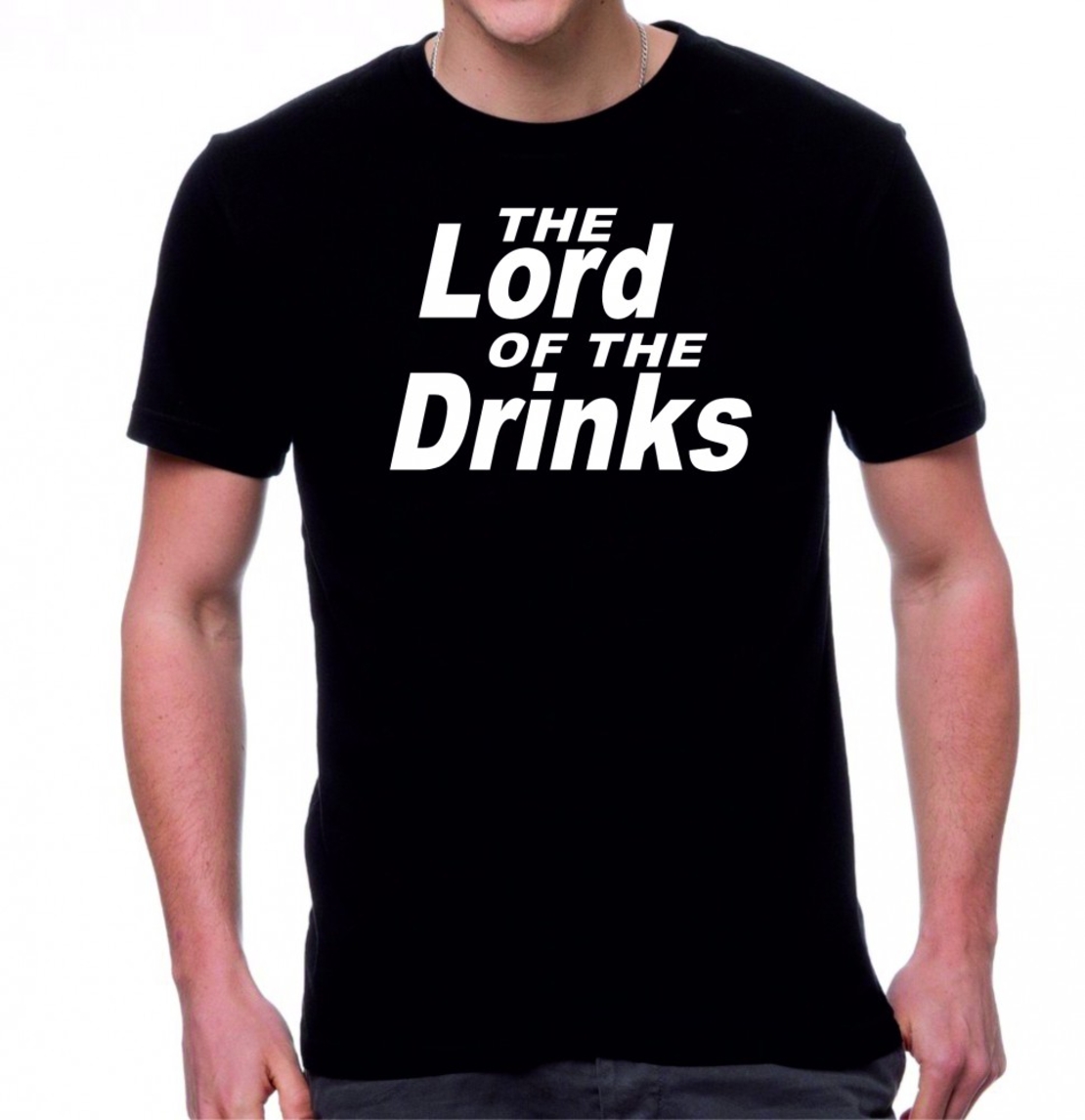 Черна мъжка тениска - Lord of the Drinks