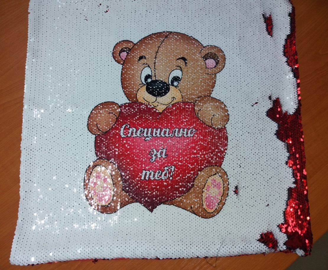 Възглавница с пайети