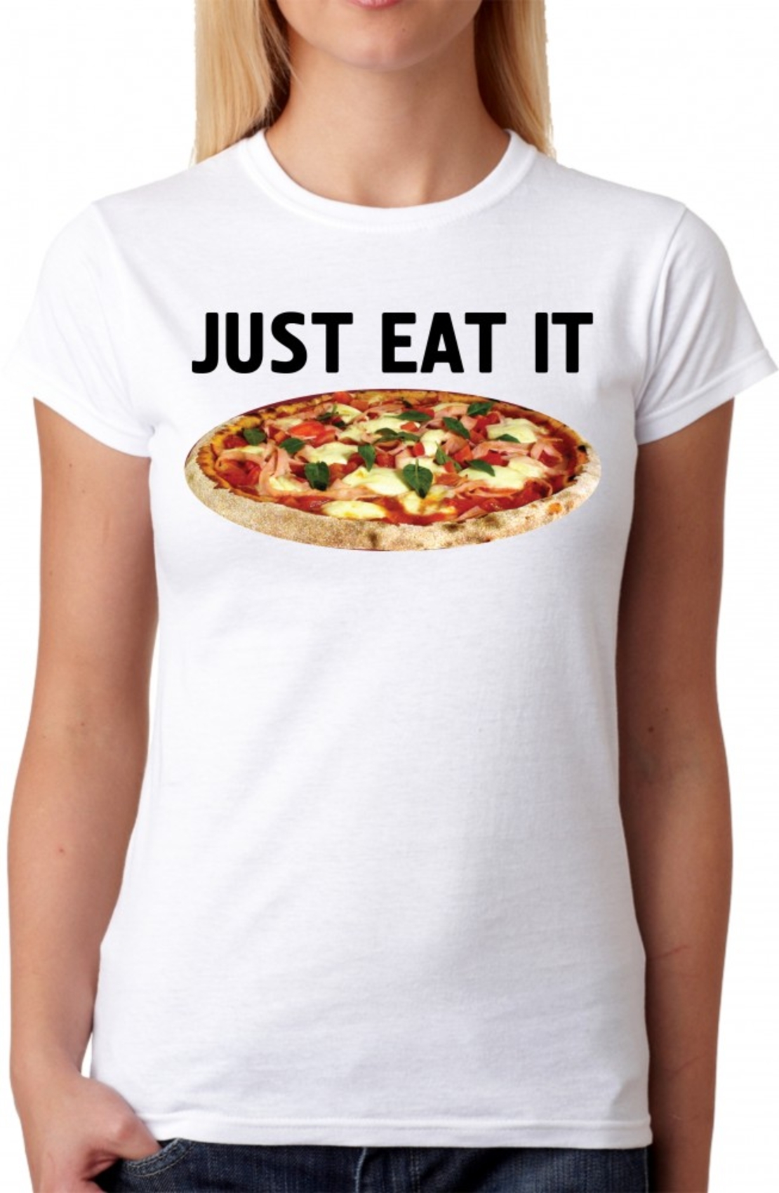 Дамска тениска - Pizza-just eat it
