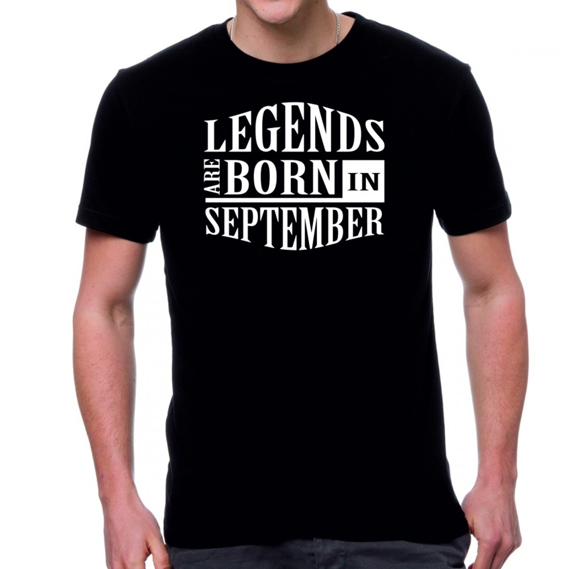 Черна мъжка тениска - Legends are born in September