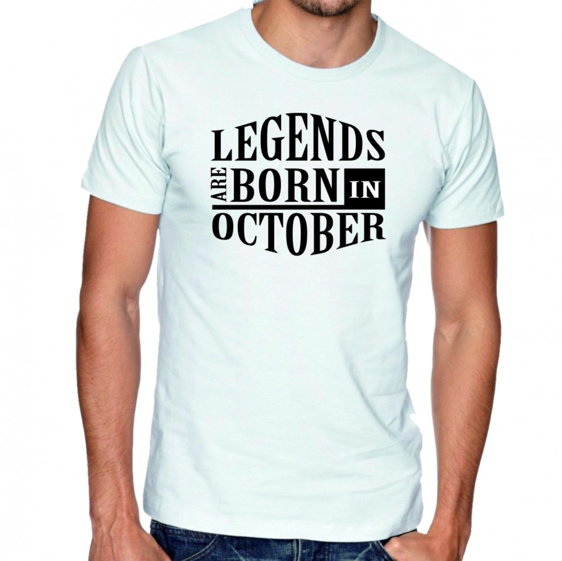Черна мъжка тениска FOTL - Legends are born in October