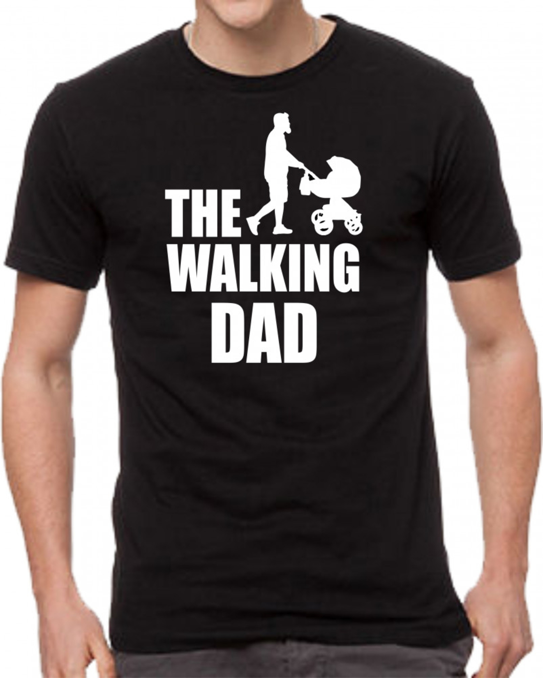 Черна мъжка тениска - The Walking Dad