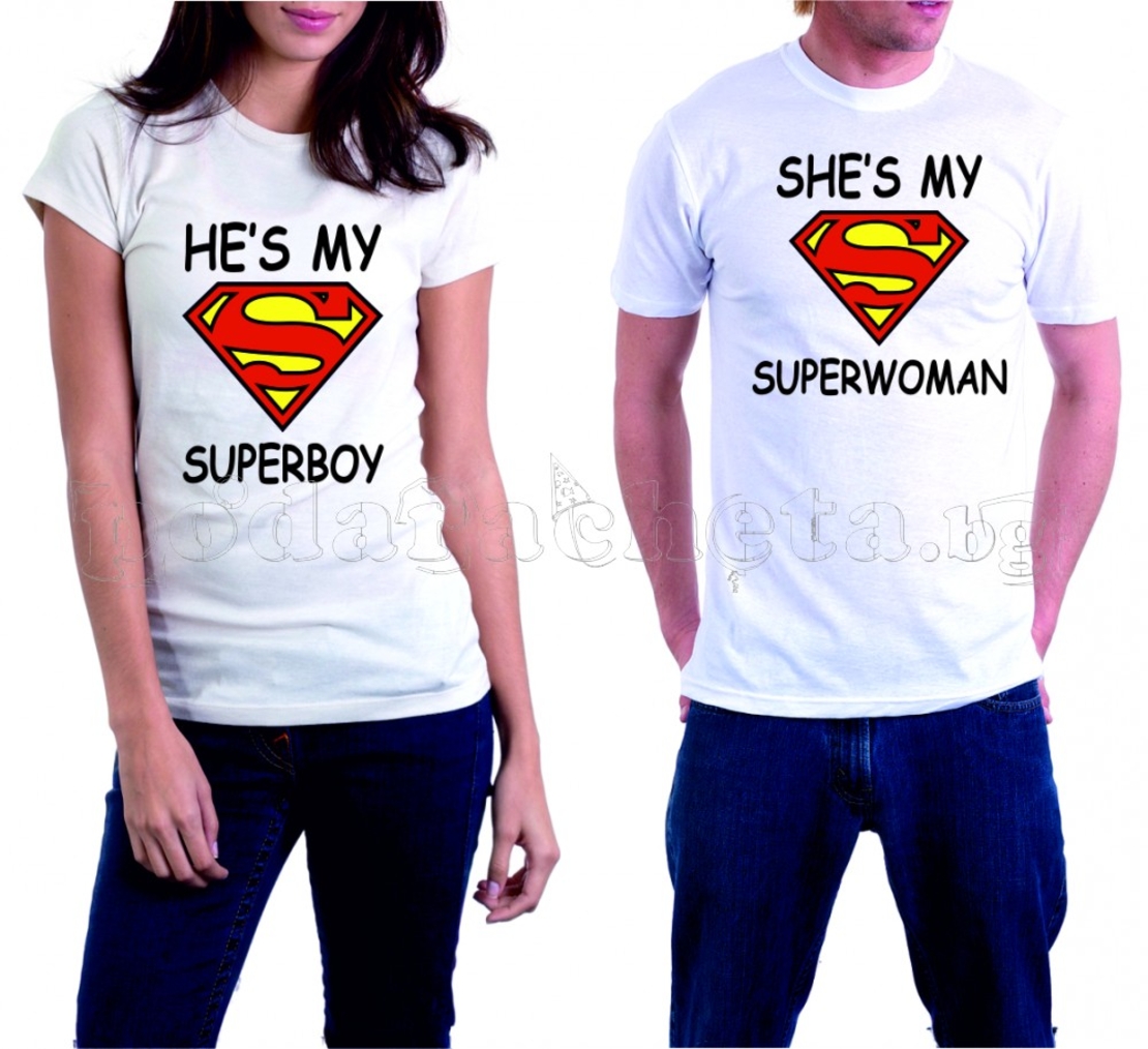 Бели тениски за двама - Supermen & Superwoman