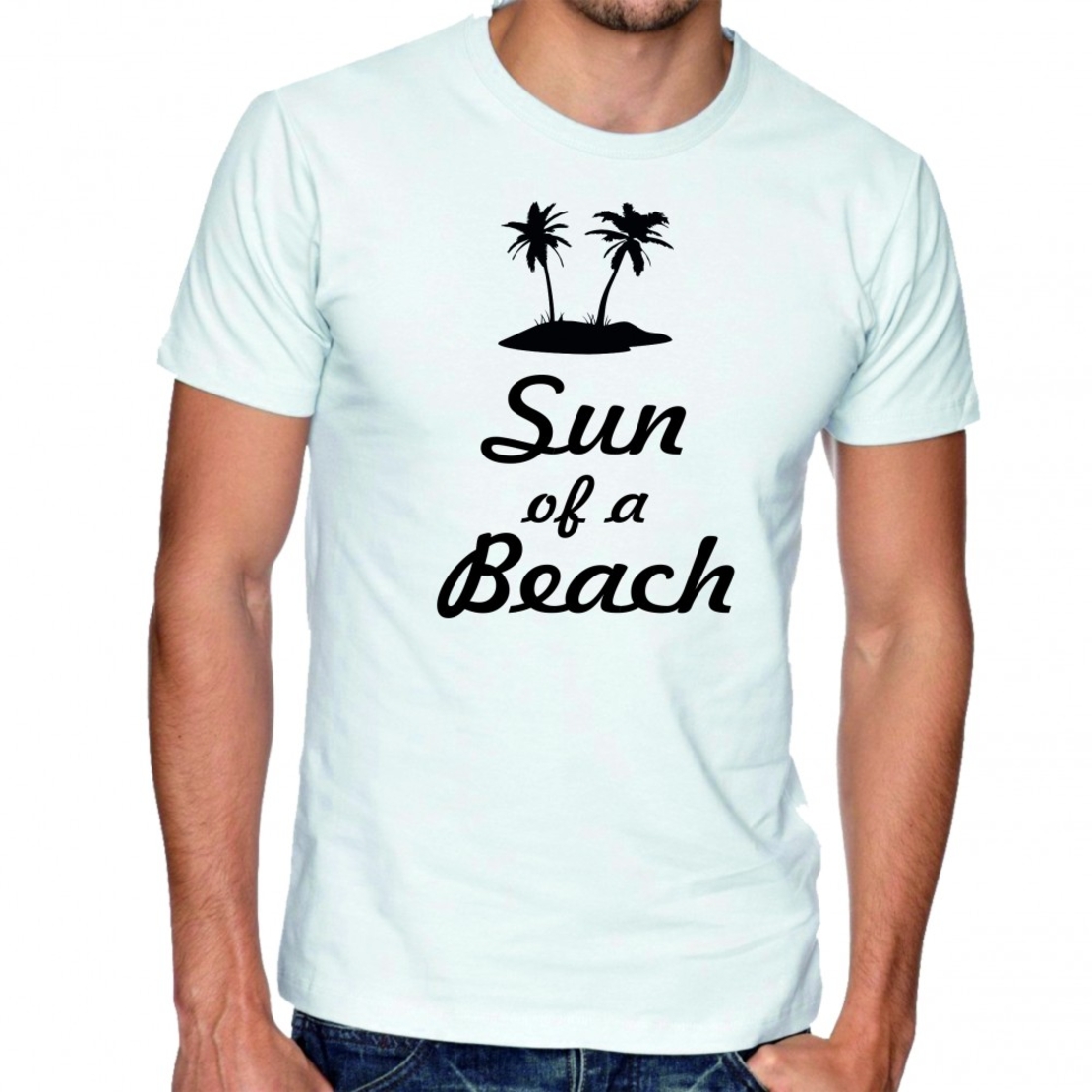Черна мъжка тениска FOTL - Sun of a Beach