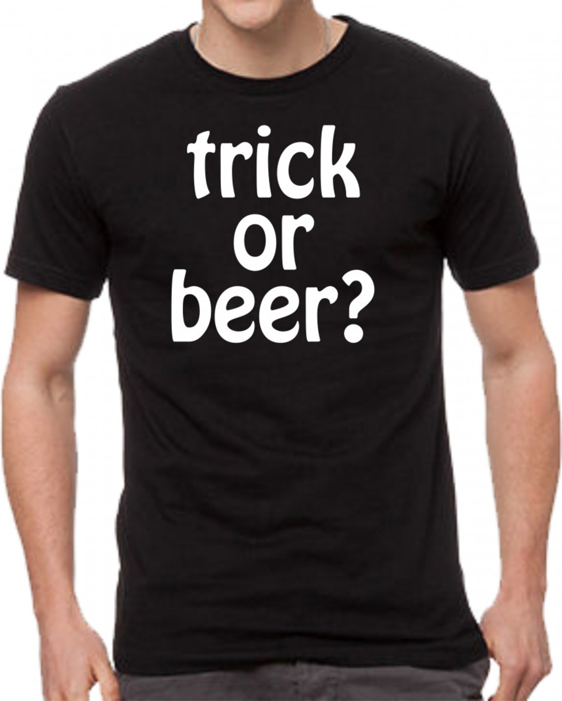 Черна мъжка тениска - Trick or beer?