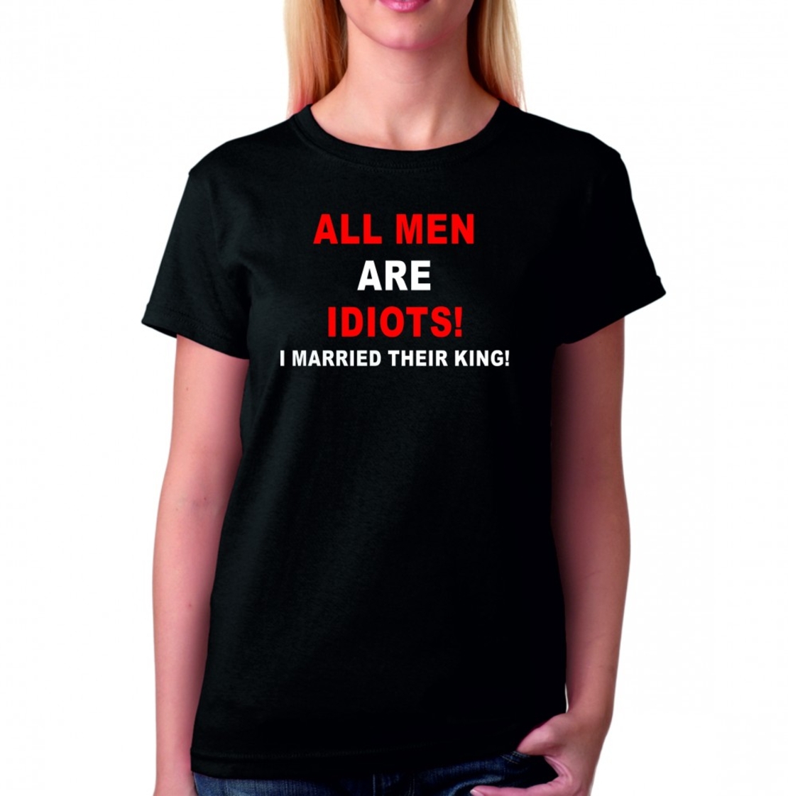 Черна мъжка тениска - All men are...