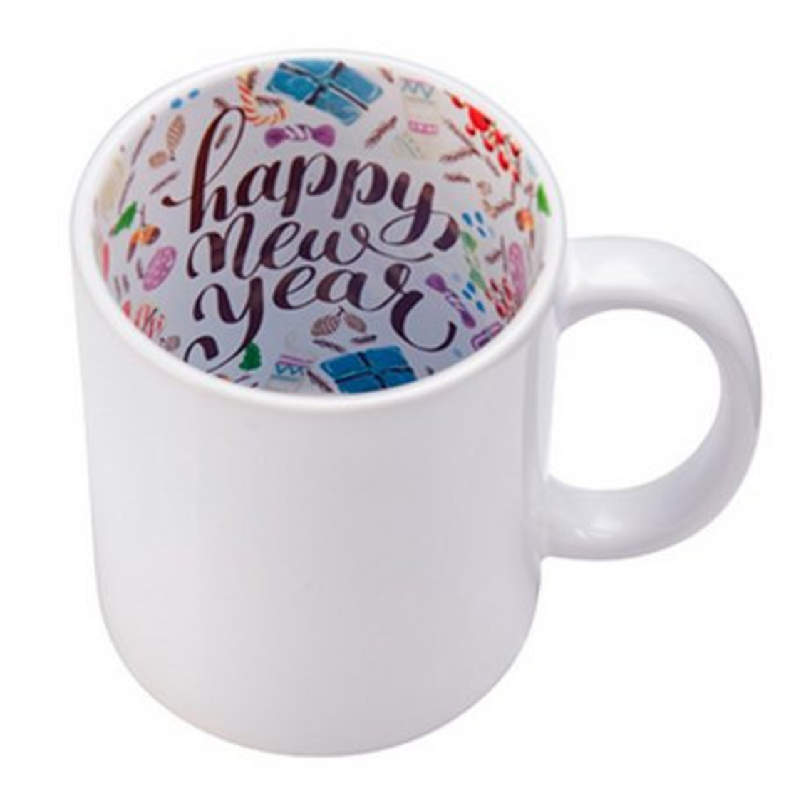 Коледна чаша с принт по избор - Happy new year