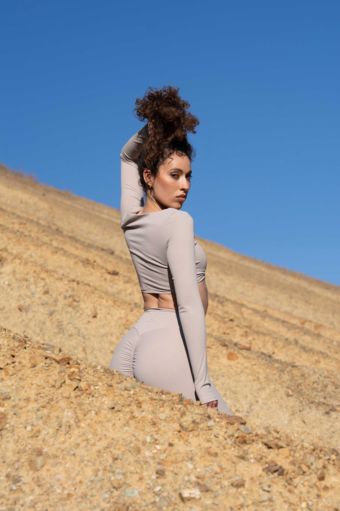 High waist legging with scrunch Dune
