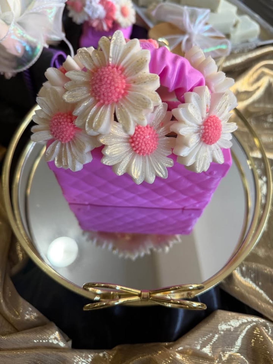 3D чанта аранжирана със сапунени цветя