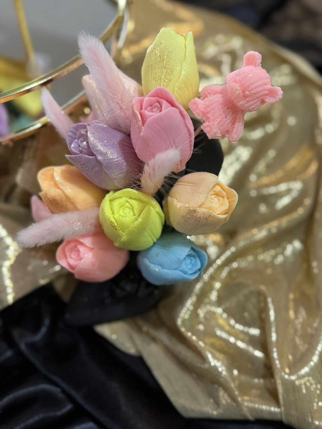 букет за 8 март от сапун като малки шедьоври!