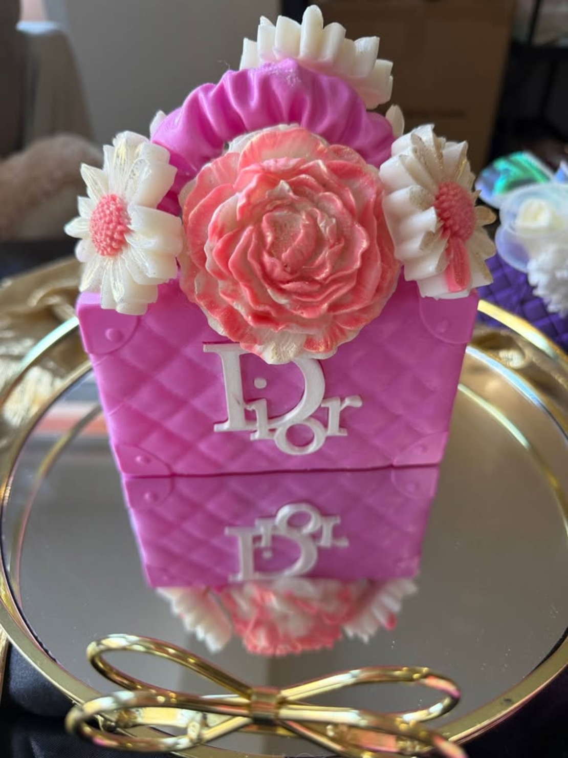 3D чанта аранжирана със сапунени цветя