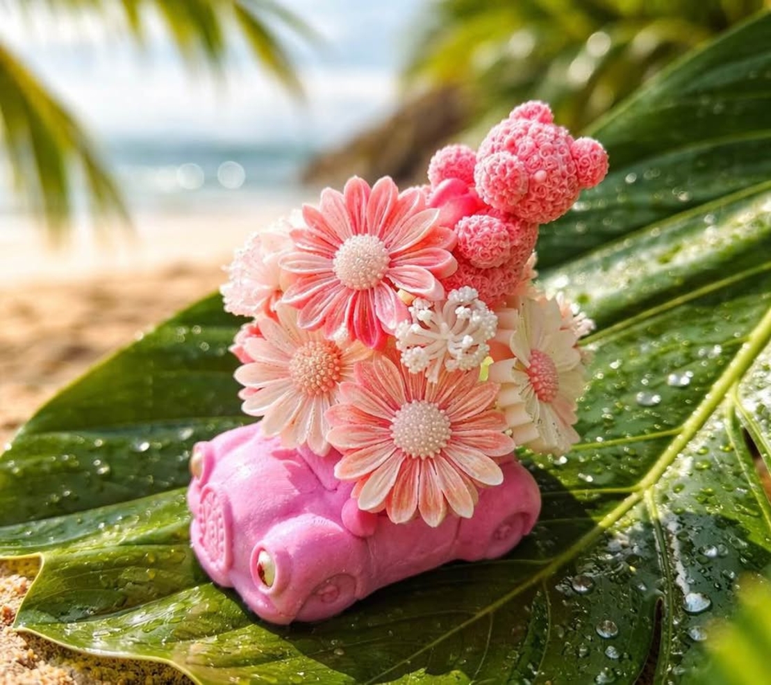 Букети за абитуриенти   три де количка със сапунени цветя