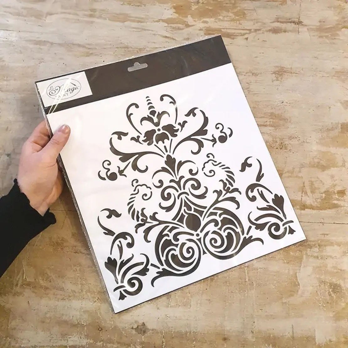 Шаблон Елегантна дамаска Magic Paint 30×30см