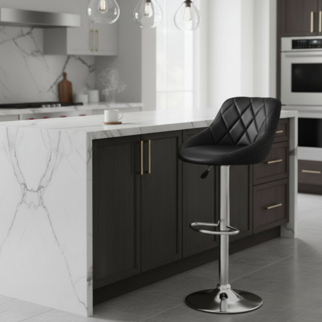 Бар стол с регулируема височина и въртяща функция – комфорт и стил за дома и заведения