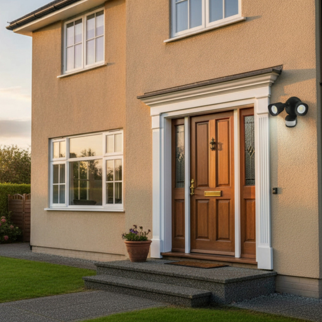 Външна LED лампа с датчик за движение