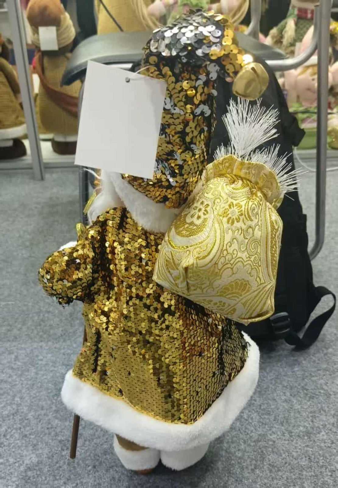 Луксозна коледна фигура Дядо Коледа в златно