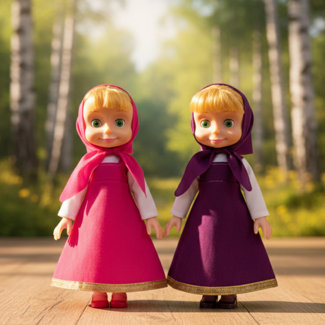 Детска кукла Маша от Маша и Мечокът