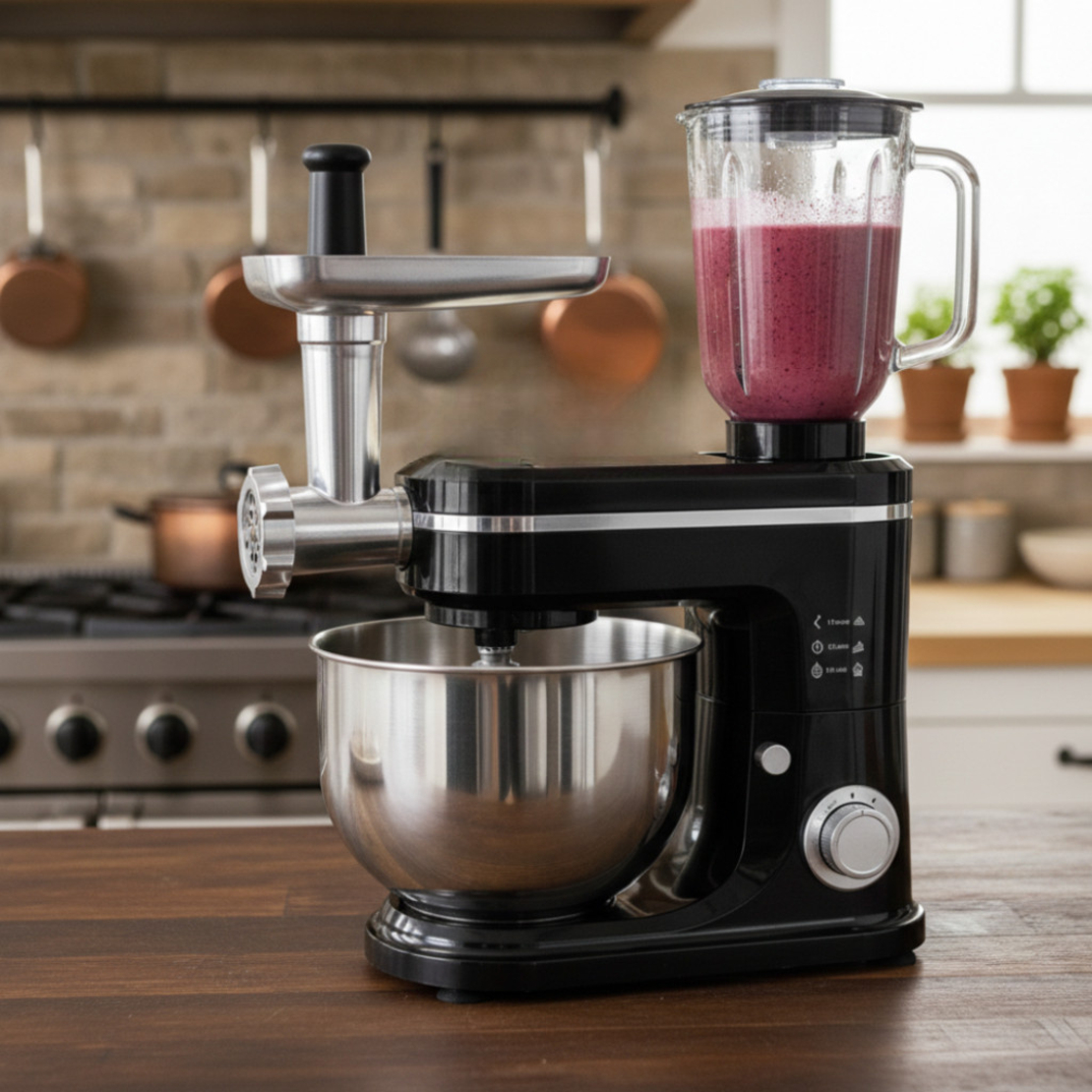 Кухненски робот Michelino 3в1: Планетарен миксер, блендер и месомелачка за лесно и бързо готвене