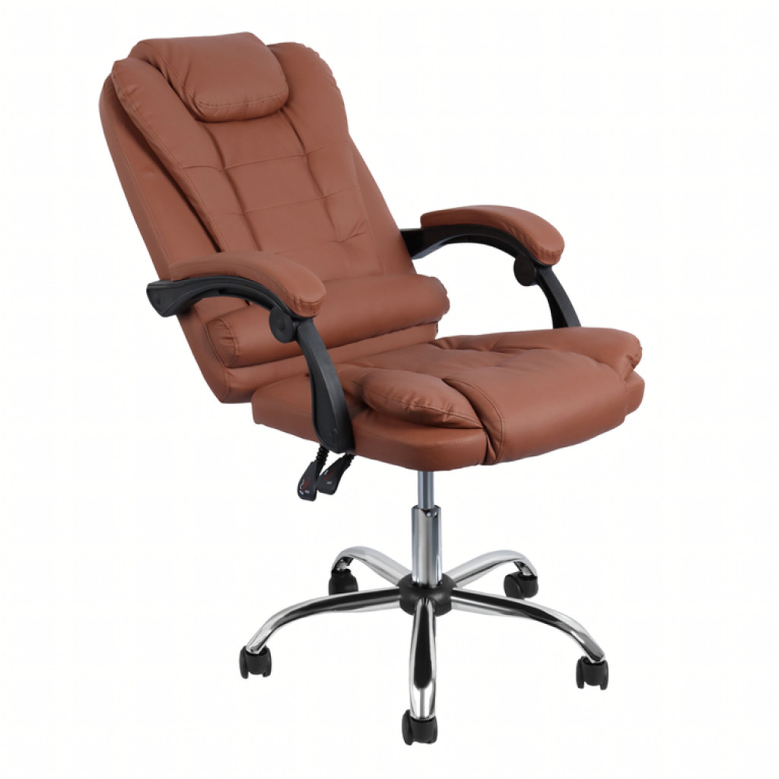 Ергономичен офис стол с лумбална опора от еко кожа – комфорт за дълги часове без болки