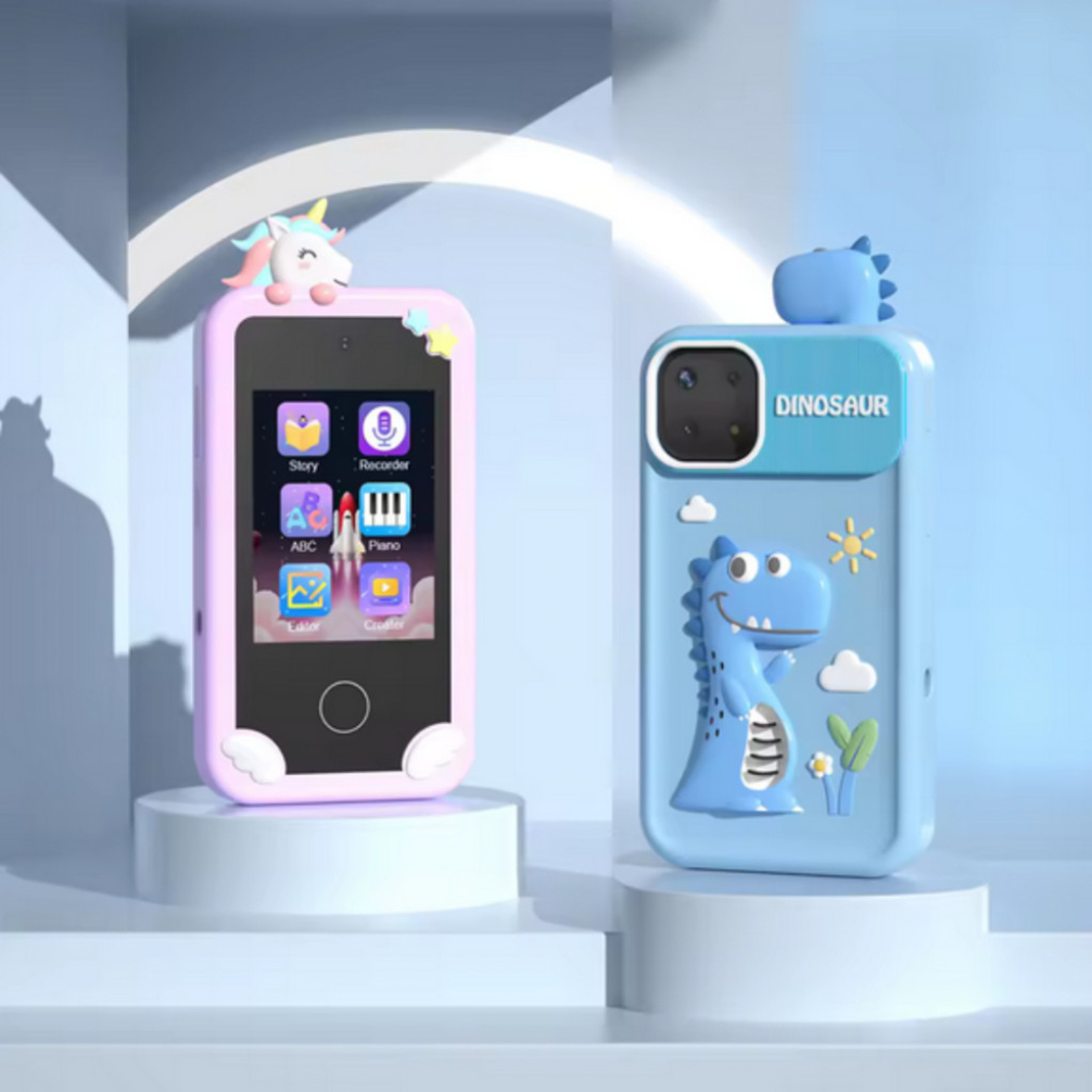 Детски смарт телефон P1 Plus с игри и двойна камера – 2.8″ IPS дисплей, 8GB памет и силиконов калъф