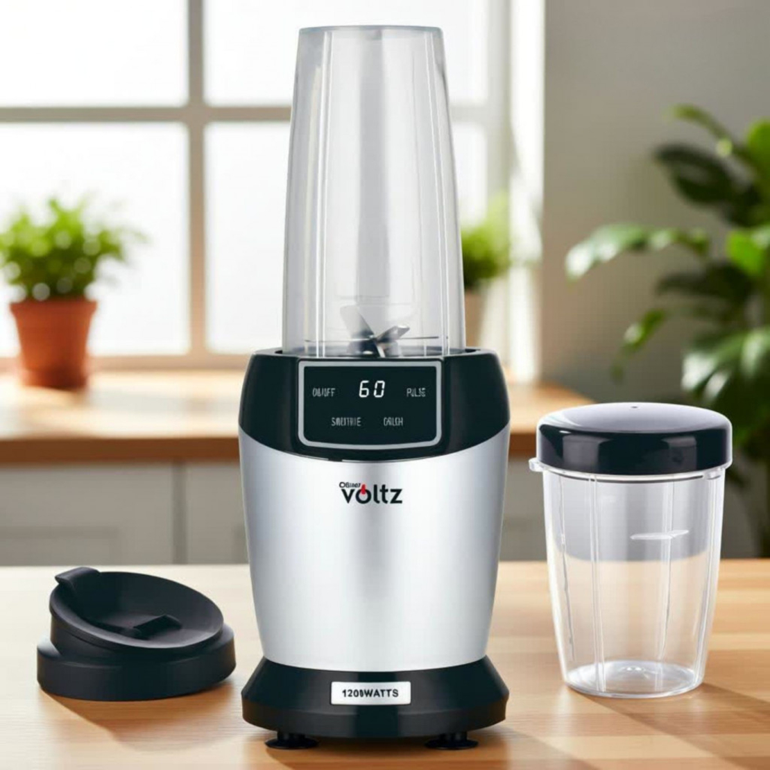 Мощен нутри блендер Oliver Voltz, 1200W с LED дисплей и 2 кани за смути (1000ml/800ml)