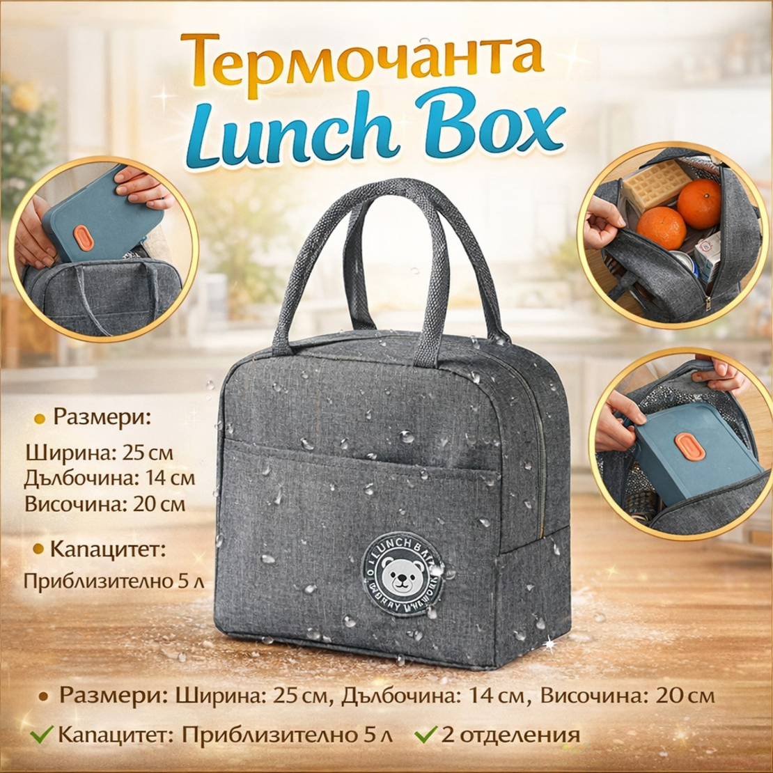Термочанта Lunch Box – Идеалният избор за обяд, пикник и пътуване!