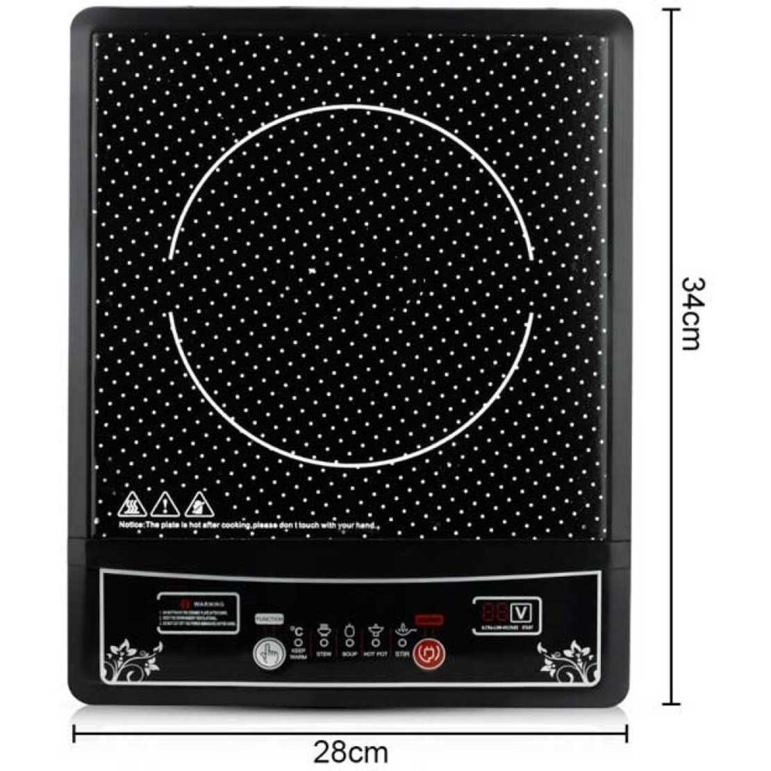 Индукционен котлон Cheffinger - 2000W, с дигитален дисплей, таймер и защита от прегряване