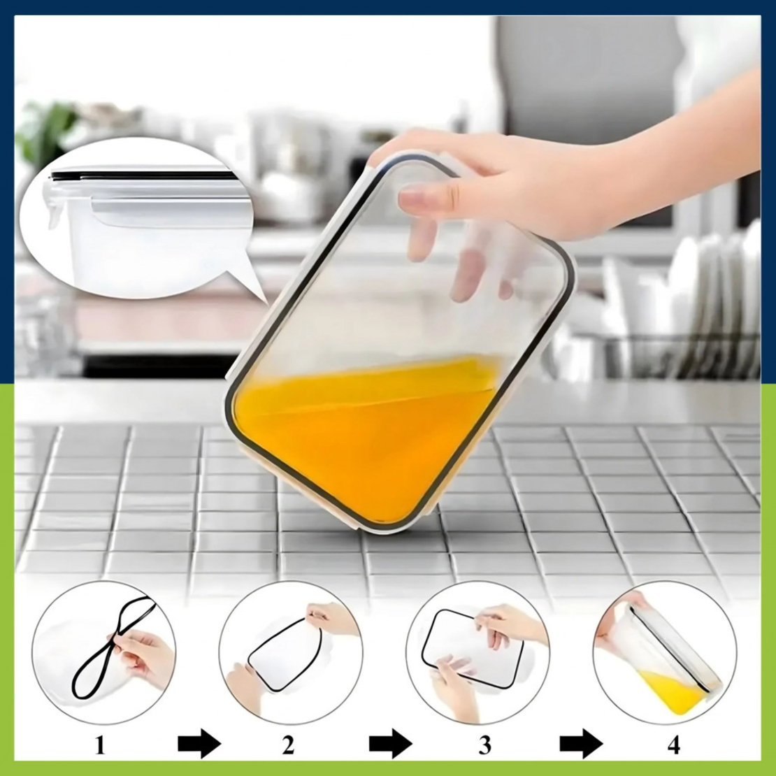 Комплект от 12 кутии за храна за обяд – пластмасови контейнери с капаци