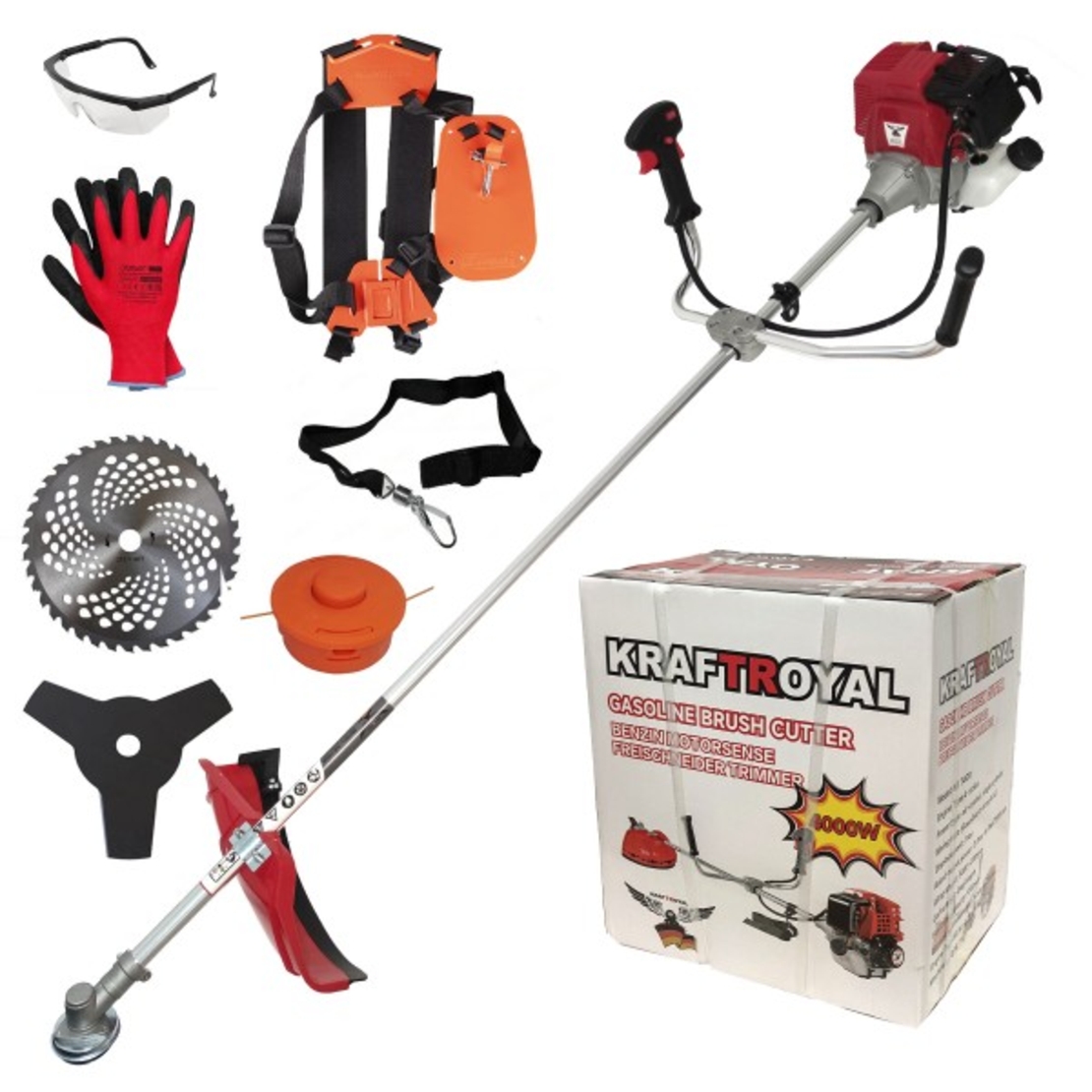 Бензинов тример за косене на трева KraftRoyal 4000W