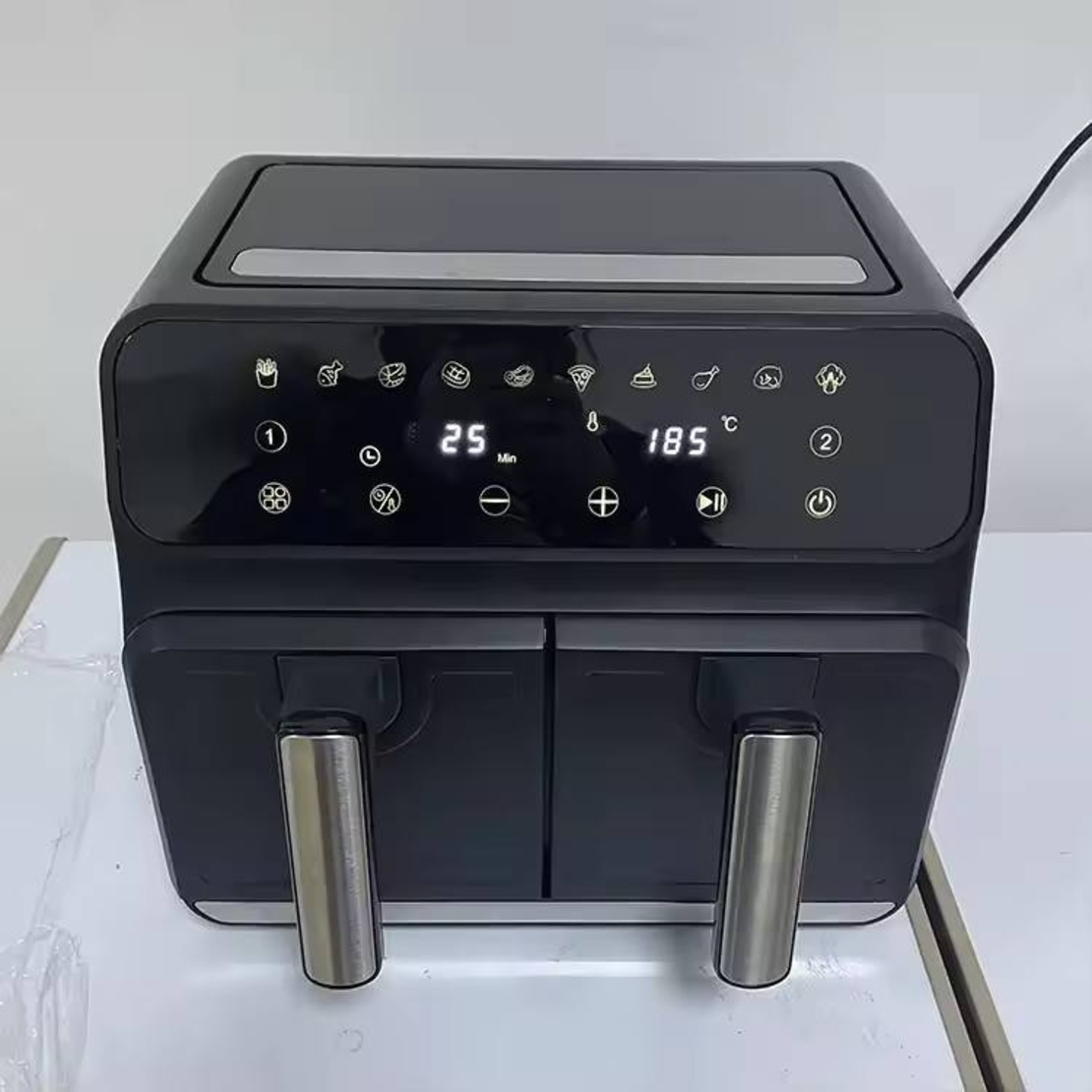 Двоен фритюрник Air Fryer, работещ  без олио, 8L