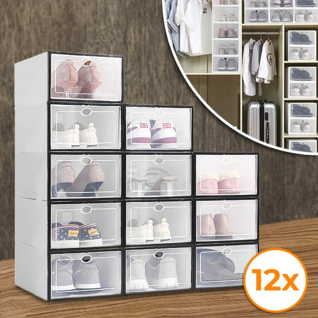 12 x  кутии за съхранение SHOEZY – повече ред, повече място, нулев хаос