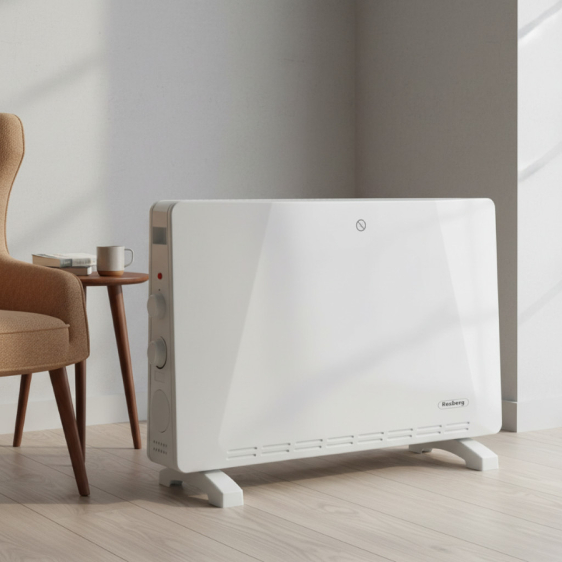 Конвекторен отоплител Rosberg – 2500W, 3 степени, защита от прегряване