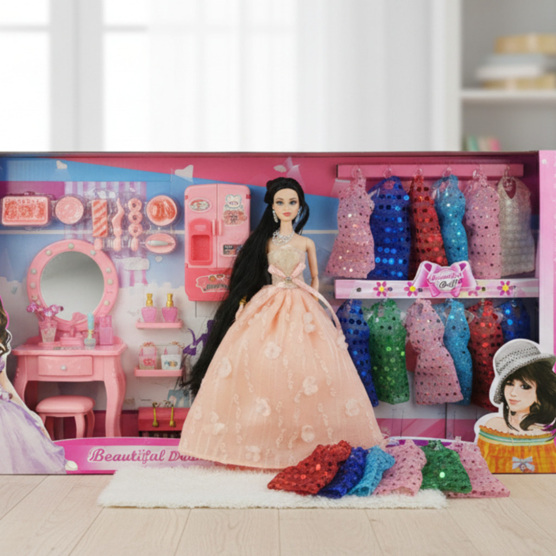 Голяма кукла с много рокли и аксесоари Beautiful Doll