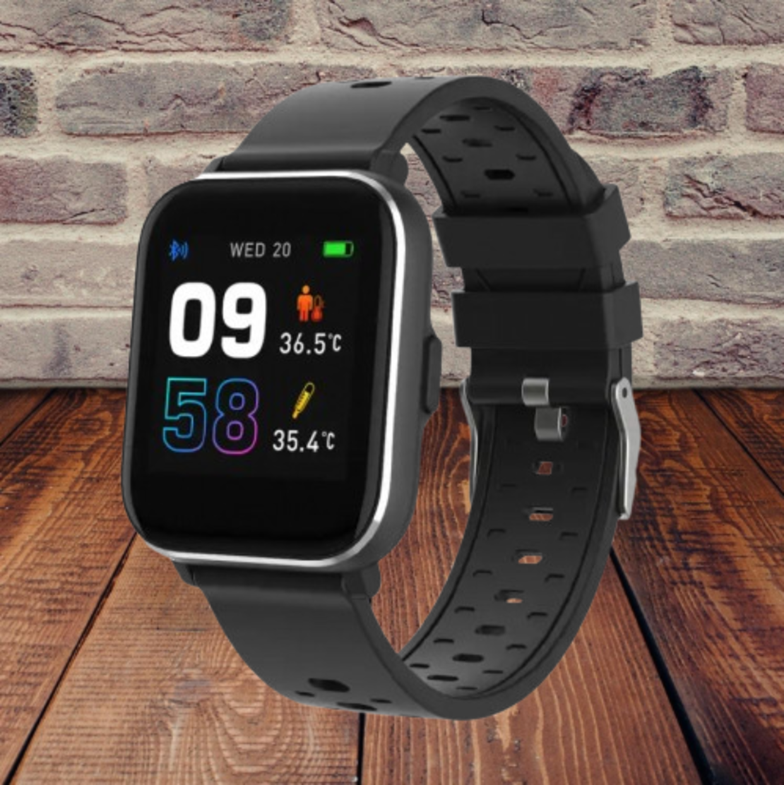 Bluetooth смарт часовник със сензор за телесна температура, кислород в кръвта и пулс Denver SW-165