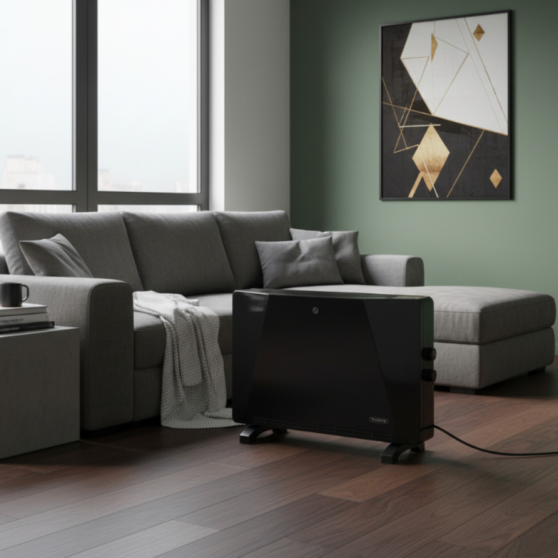 Конвекторен отоплител Rosberg – 2500W, 3 степени, защита от прегряване