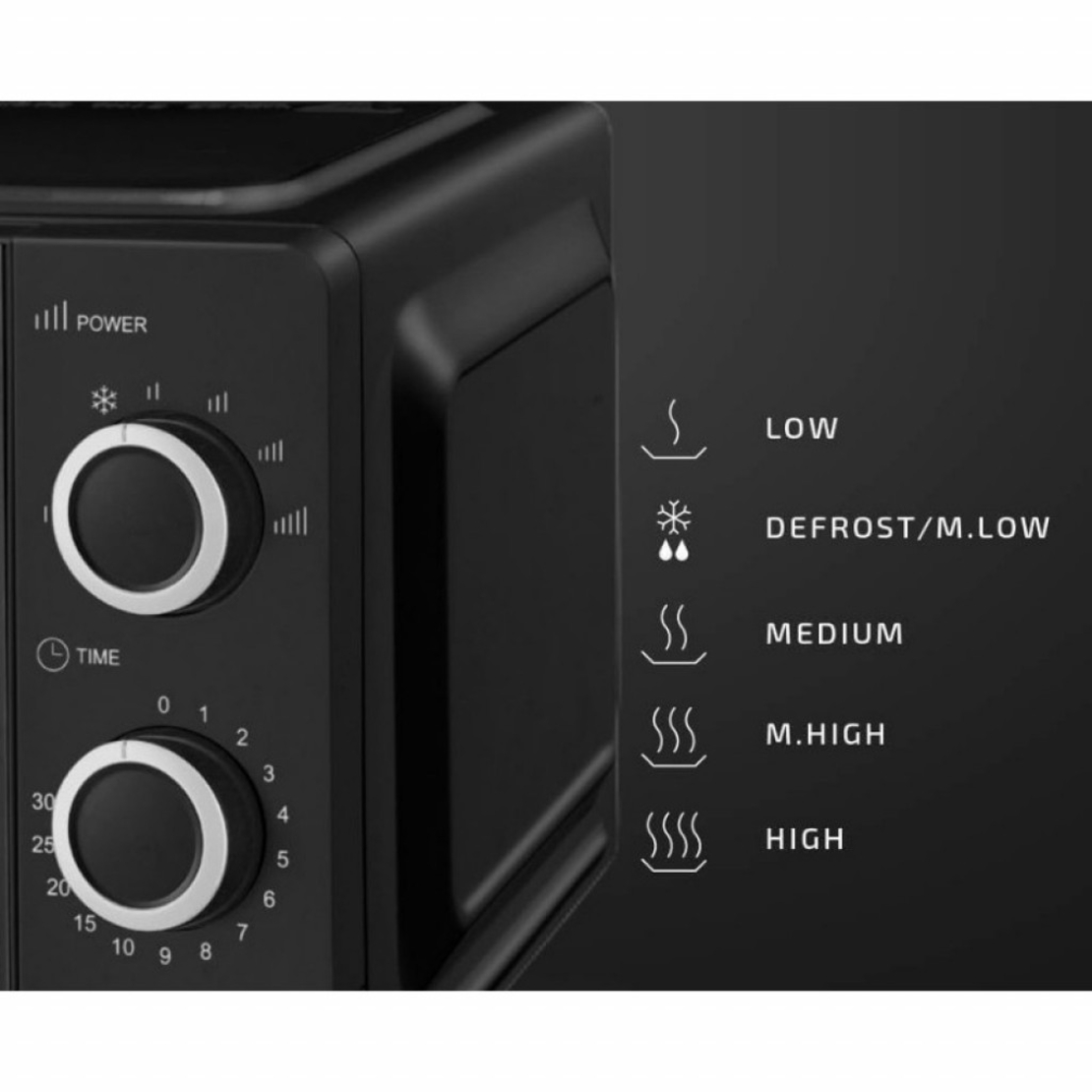 Микровълнова фурна Royalty Line RL-MWO-3818 BLACK - 20L, 700W