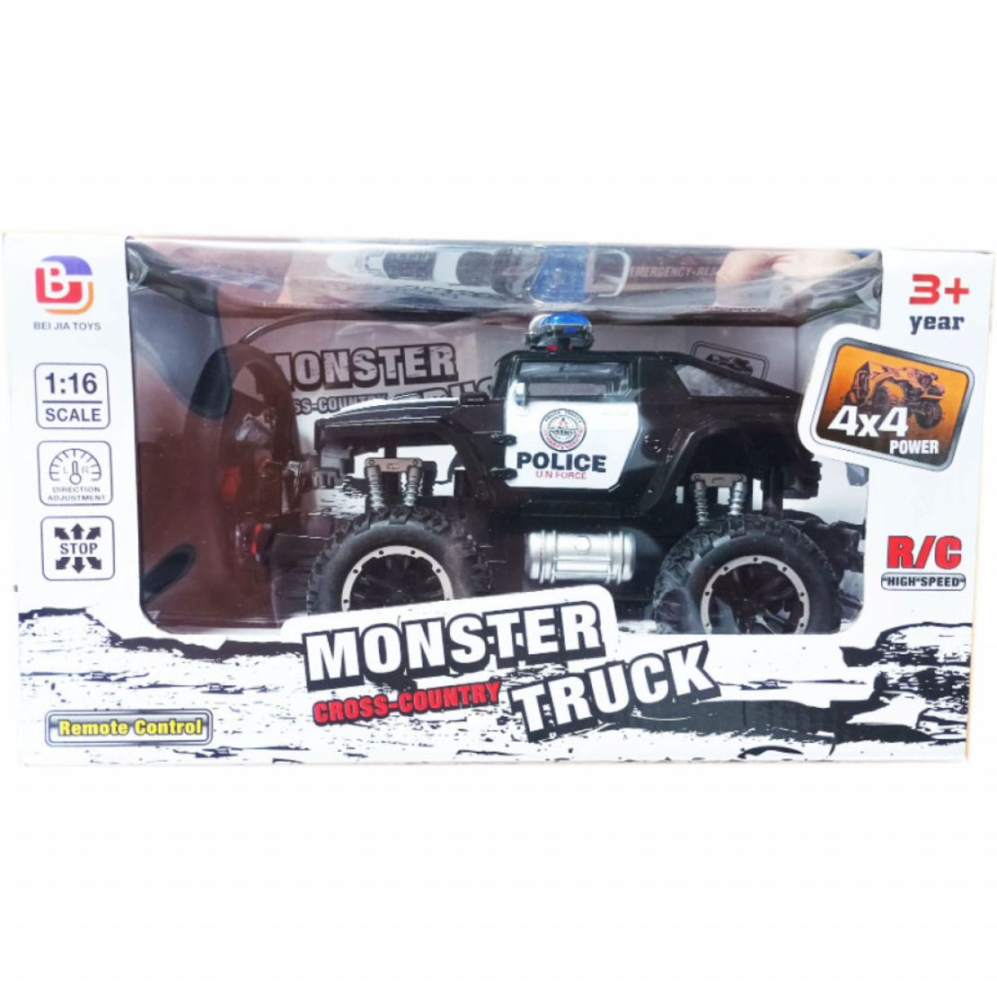 Полицейски джип с радиоуправление – 4x4 Monster Truck