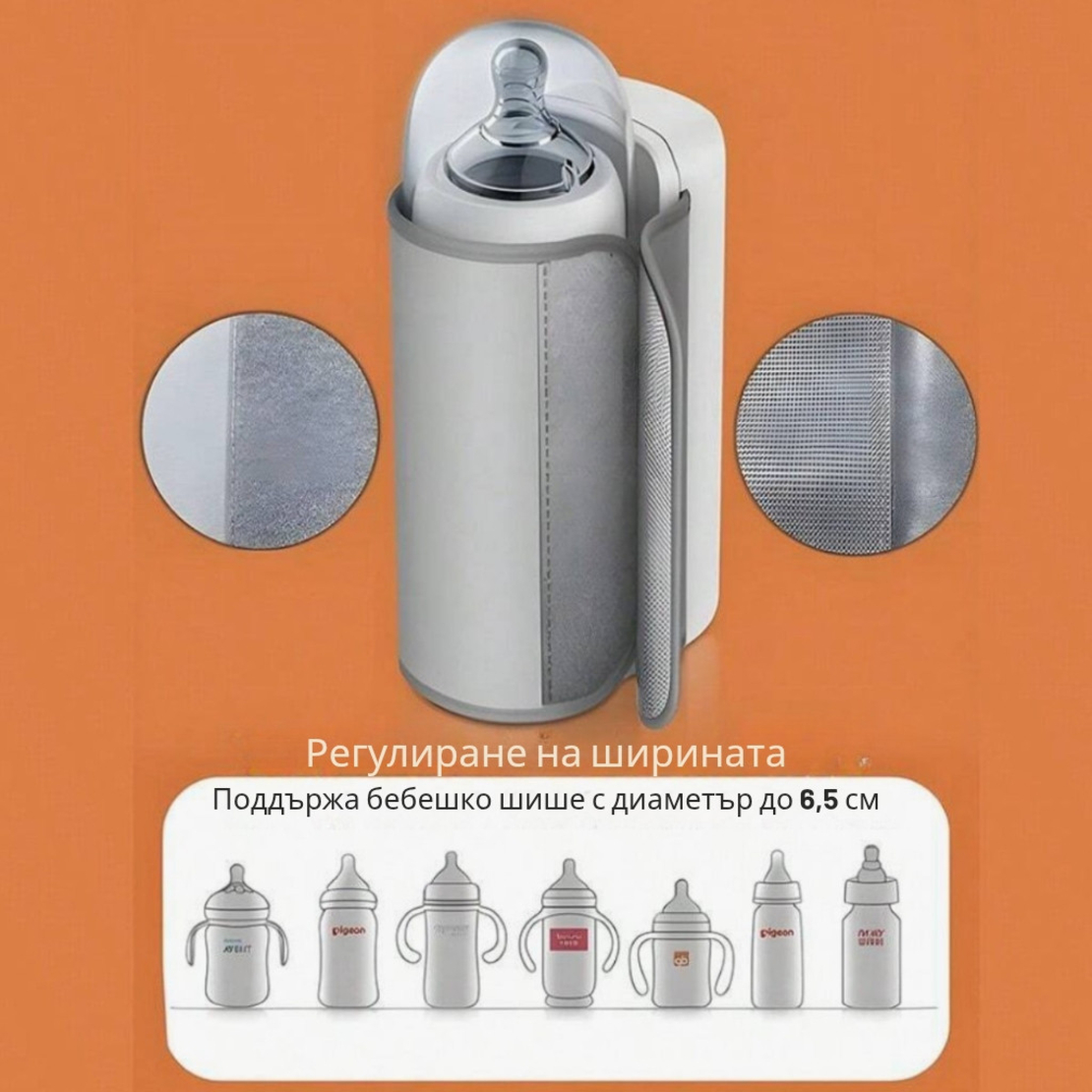 Безжичен подгревател за бебешко шише с дисплей и 6 температурни степени