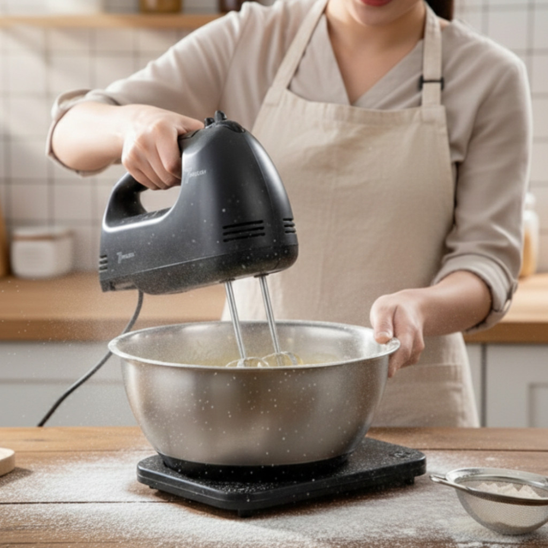 Ръчен миксер Cheffinger  – 250W мощност, 7 скорости и 4 бъркалки за бързо и удобно готвене