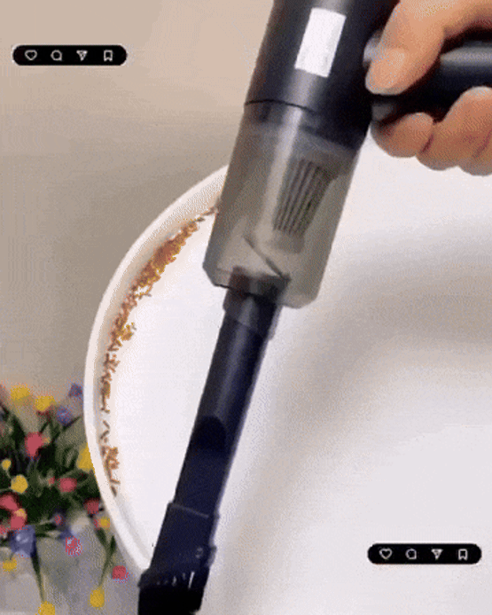 ПРОМОЦИЯ - Компактна безжична прахосмукачка за дома и автомобила 2000mAh