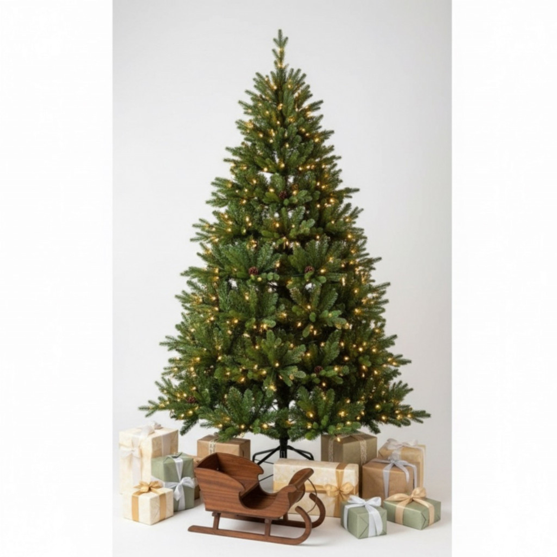 Красива коледна елха с естествено излъчване – празниците започват тук!
