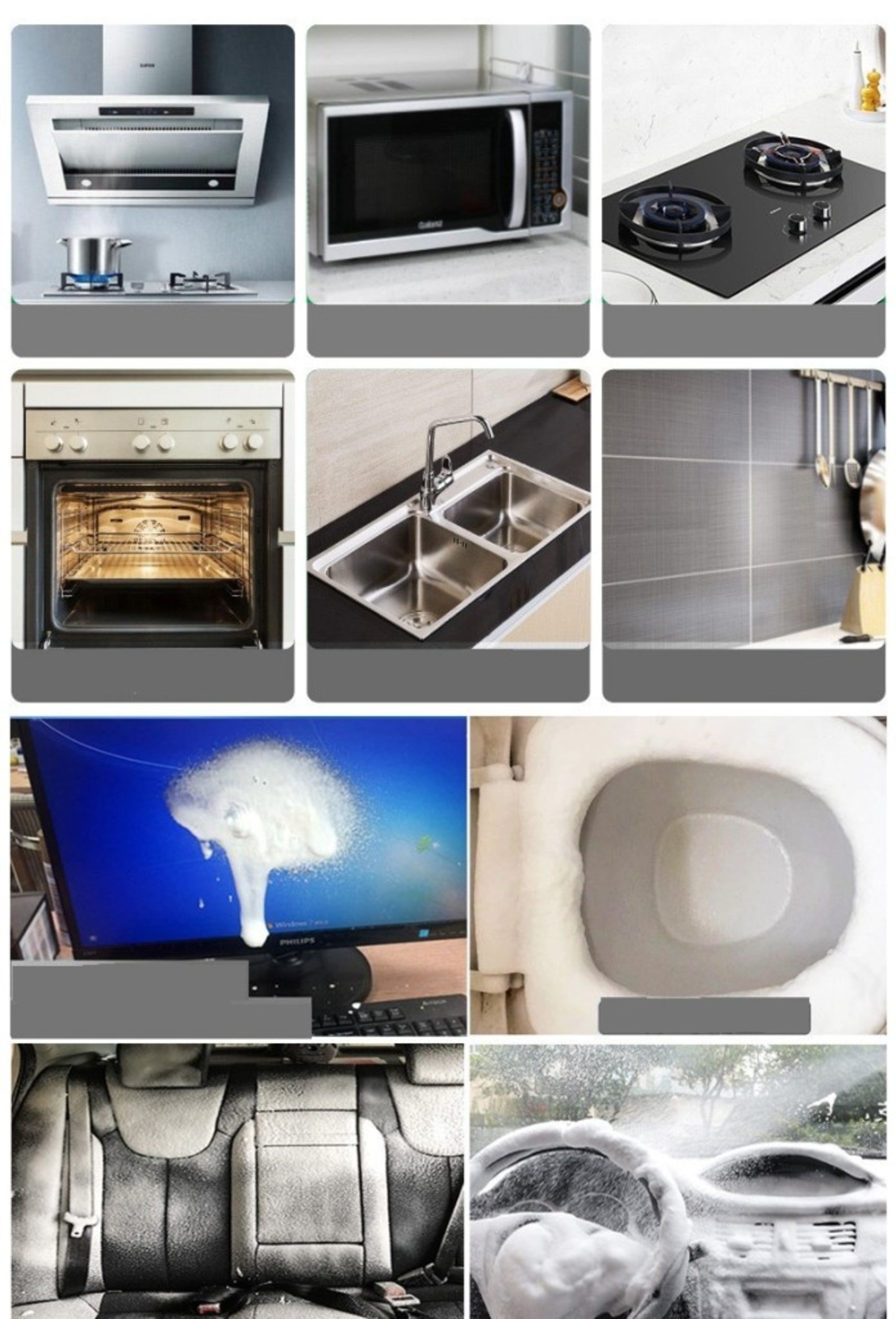 Мощен почистващ препарат за кухни под формата на спрей пяна / 550мл