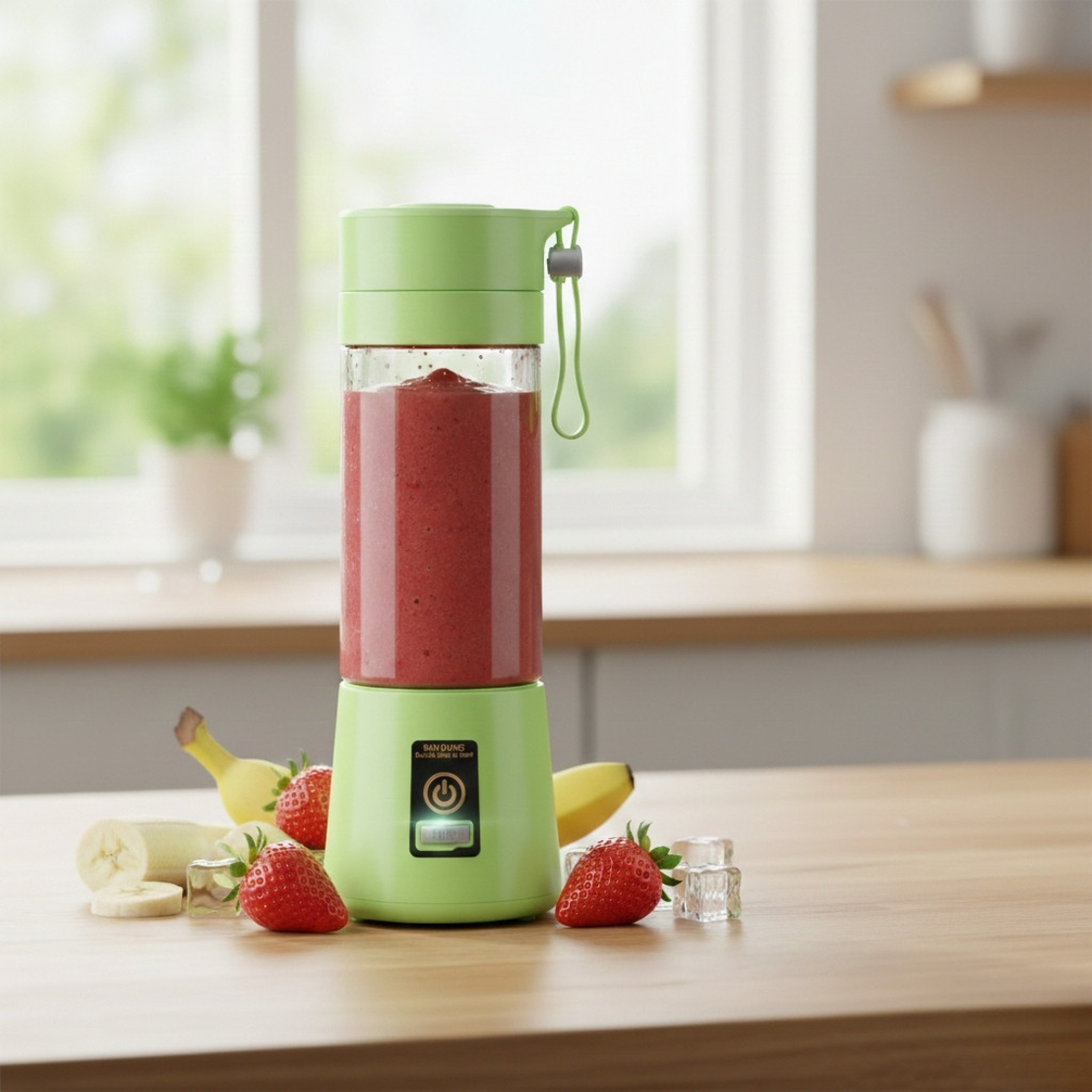 Преносим туристически USB блендер 380 мл – безжичен мини уред за смути и шейкове