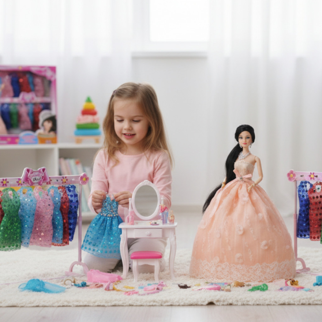 Голяма кукла с много рокли и аксесоари Beautiful Doll