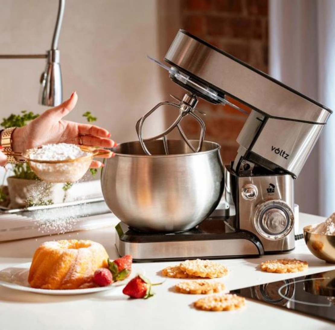 Планетарен миксер Voltz V51115F – мощност 1600W и 5L купа от инокс за перфектно тесто и кремове