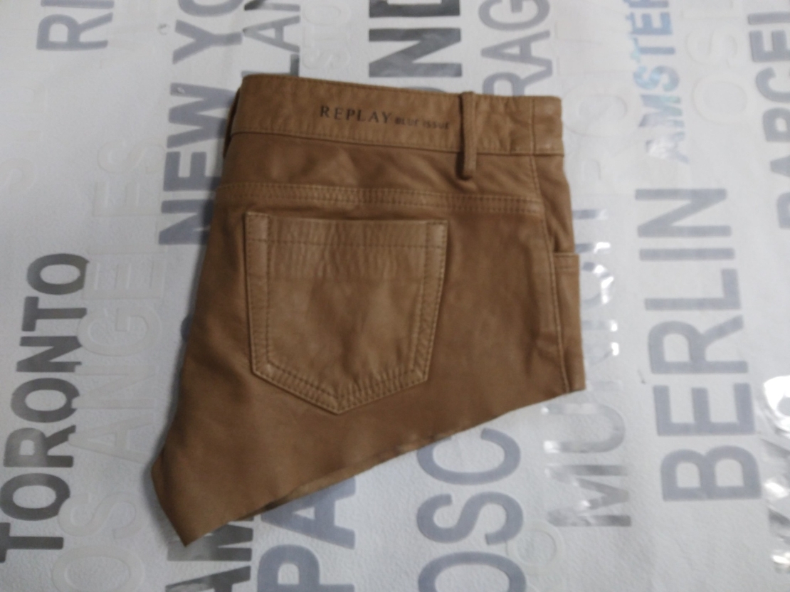 дамски къси панталони Replay-от естествена кожа